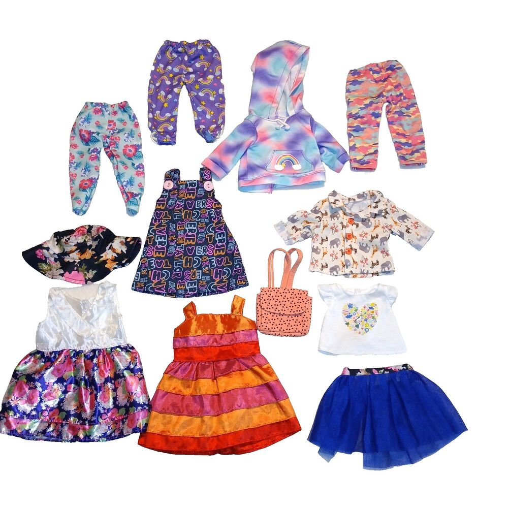 18” Inch Doll Clothes Lot Fits AG OG Pants Top Dresses Hat Backpack